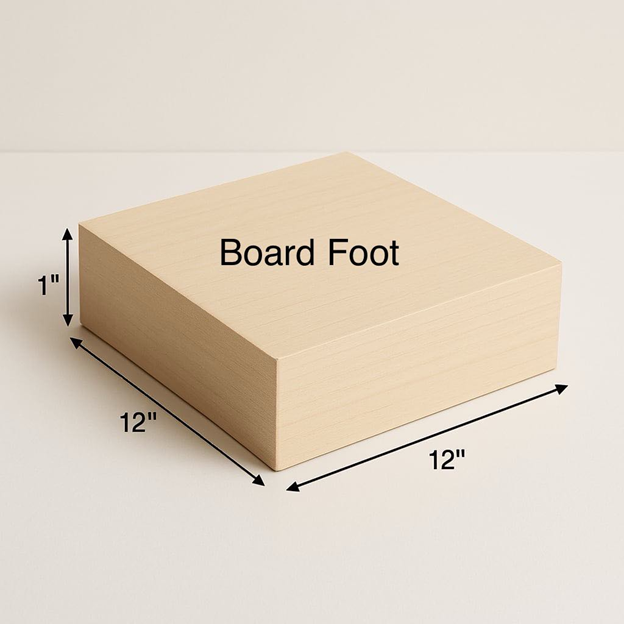 block of wood with board foot measurements