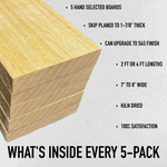 White Wenge (Lati) 8/4 - 5 Pack
