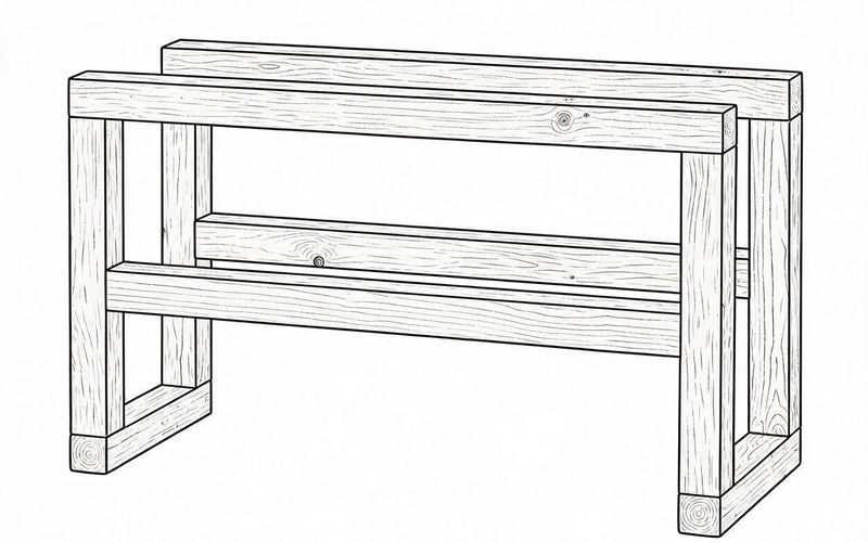 Simple Double Shoe Rack [4/4 · 4ft · 5-Pack]