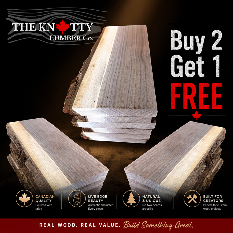 FLASH SALE - Live Edge Walnut Crafting 5 Packs - Buy 2 Get 1 Free