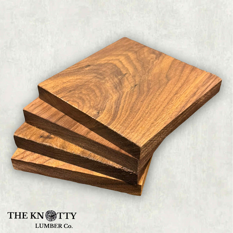 Black Walnut Coaster Blanks (Set of 4)