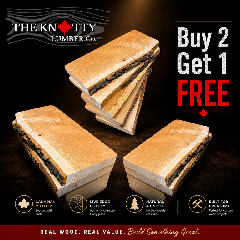 FLASH SALE - Live Edge Cherry Crafting 5 Packs - Buy 2 Get 1 Free