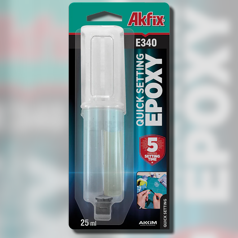 Akfix E350 Quick Cure Steel Epoxy - Black