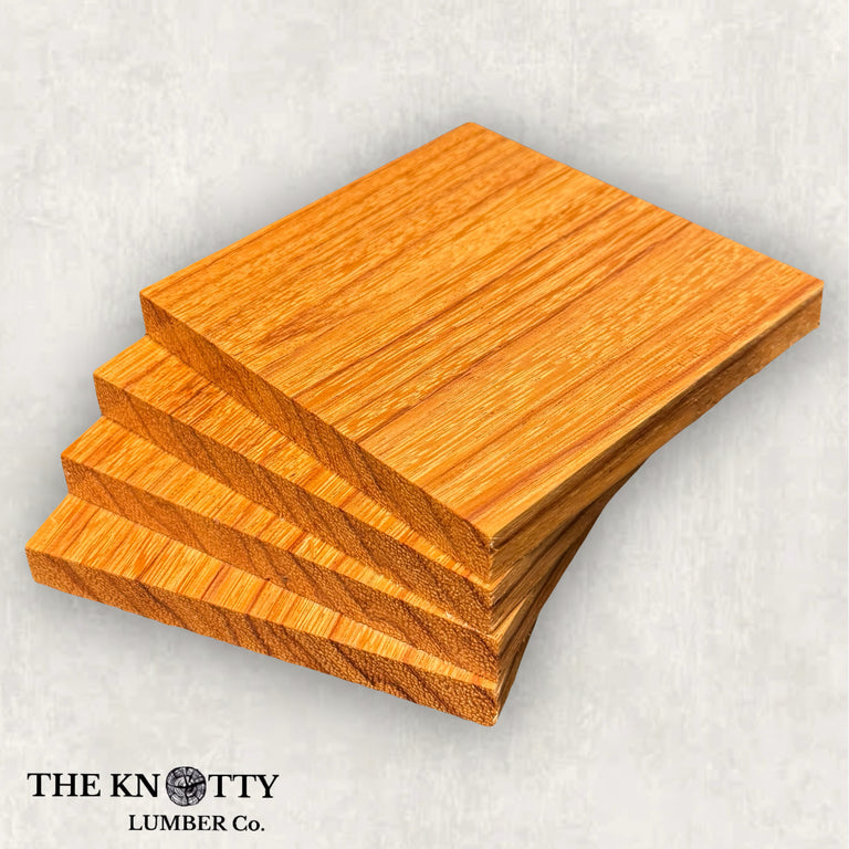 Red Zebrawood Coaster Blanks (Set of 4)