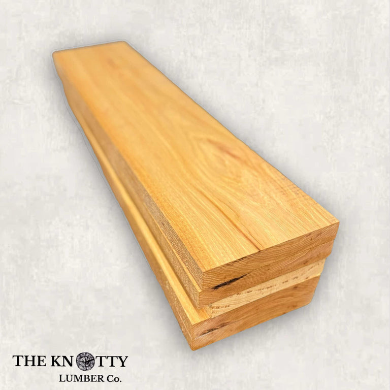 Hickory wood lumber pack, showing the wood grain and natural color, with the logo 'The Knotty Lumber Co.' visible on the bottom right corner.