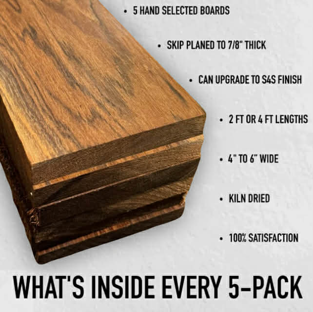 Nogal (Peruvian Walnut) 4/4 - 5 Pack