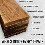 Nogal (Peruvian Walnut) 4/4 - 5 Pack