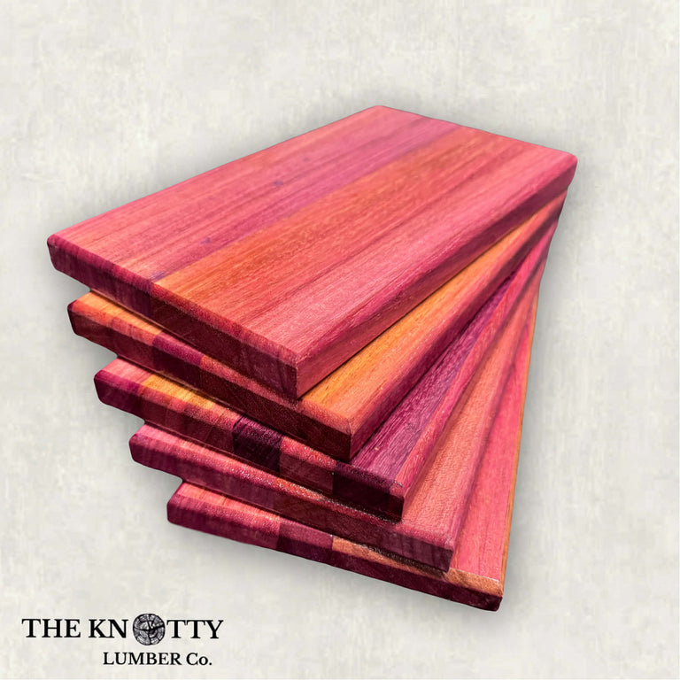 5 Pack - Purpleheart Cutting Board Blanks ¾" Thick