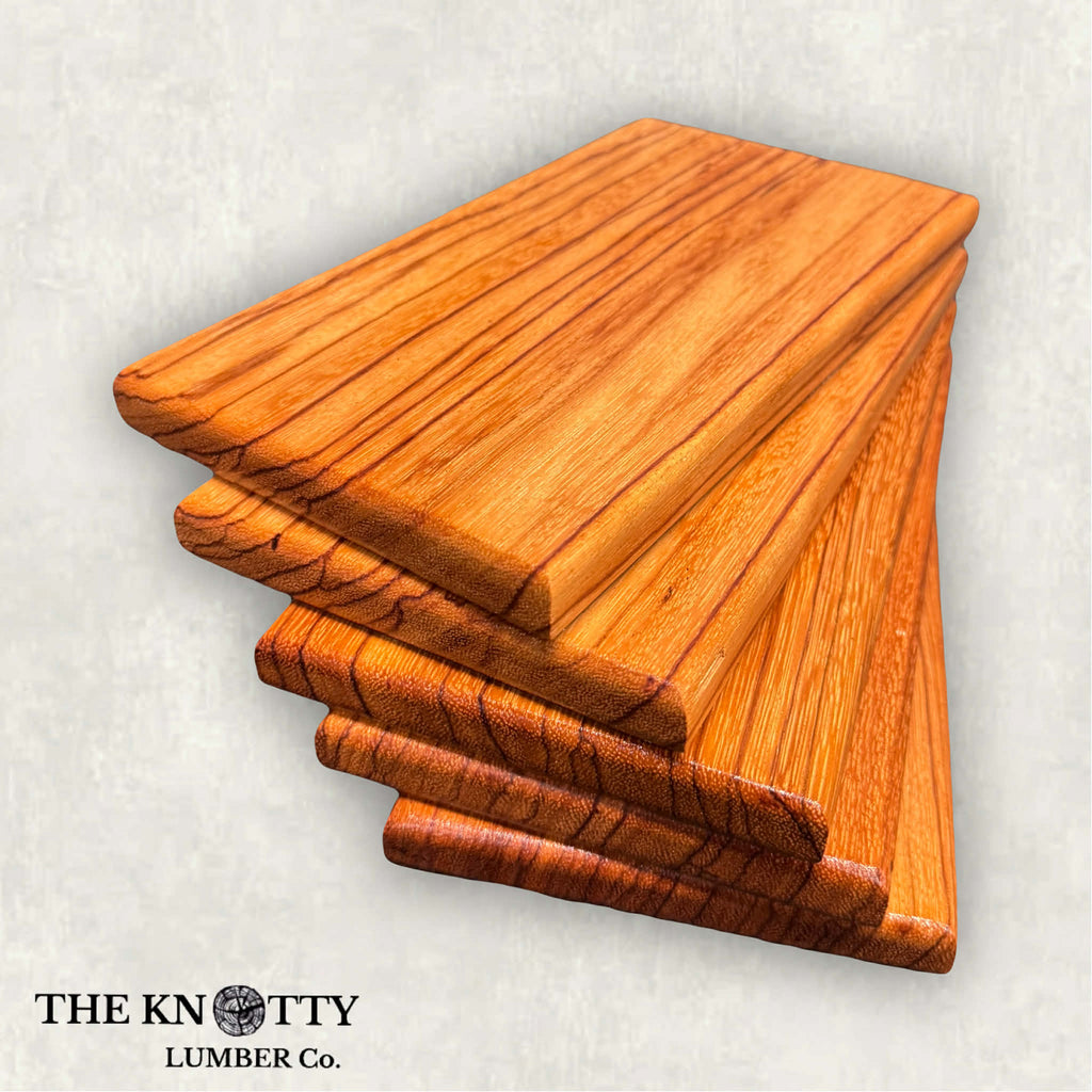 5 Pack - Red Zebrawood Cutting Board Blanks ¾