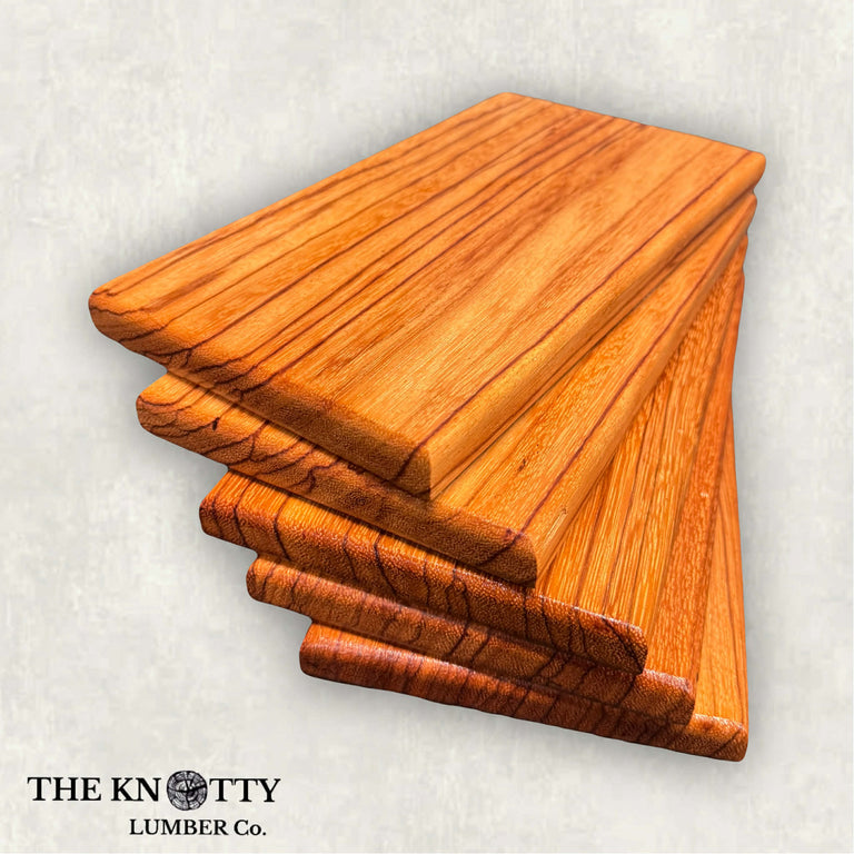 5 Pack - Red Zebrawood Cutting Board Blanks ¾" Thick