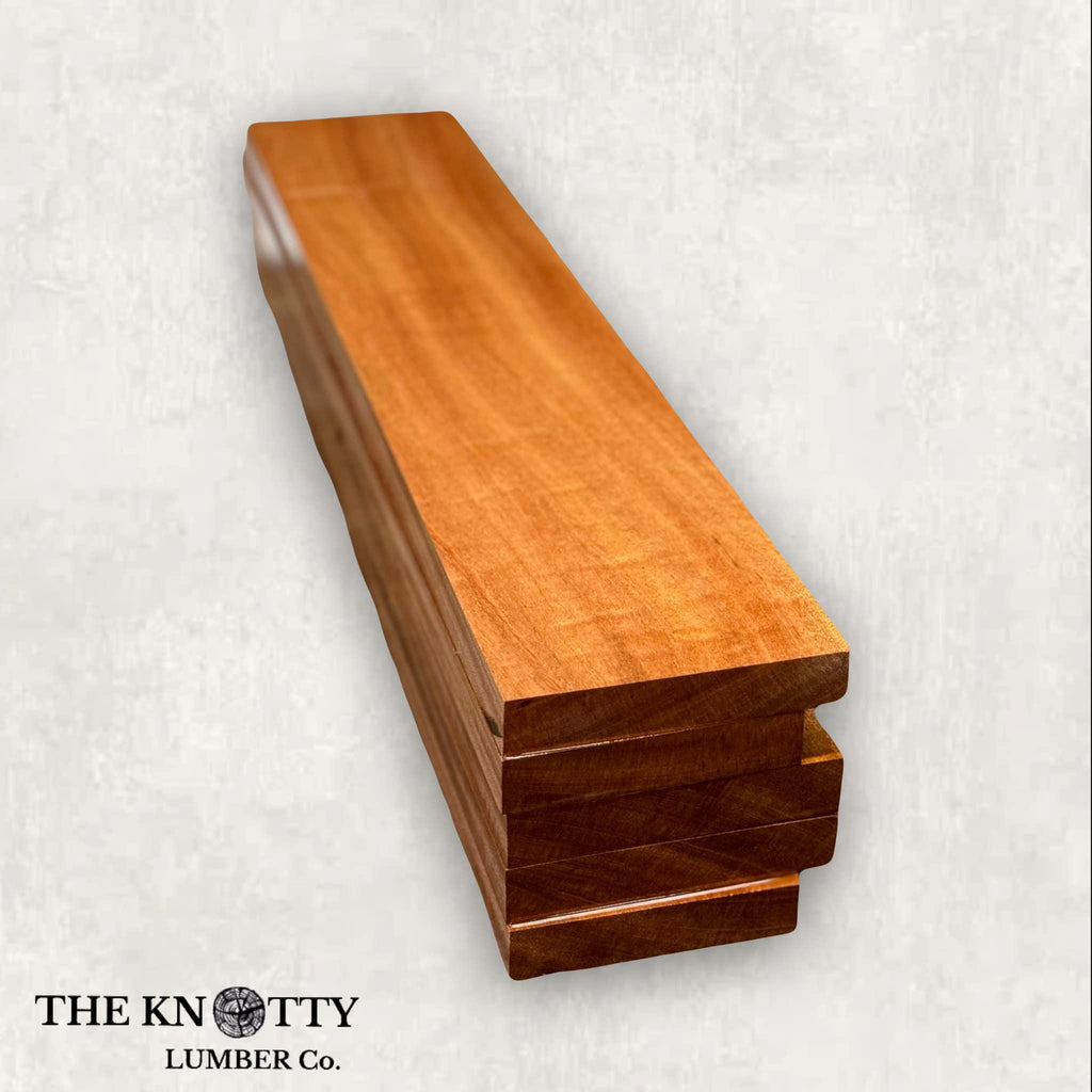  Sapele wood lumber pack with visible wood grain, prepared for woodworking projects.