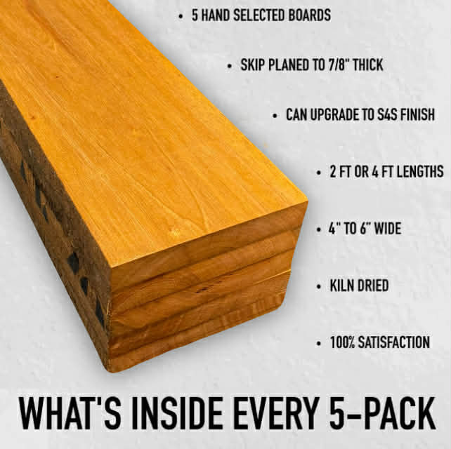 Spanish Cedar 4/4 - 5 Pack