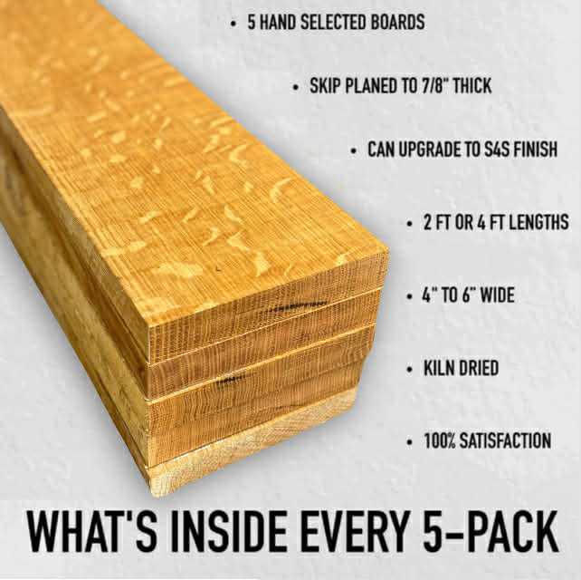 White Oak (qs) 4/4 - 5 Pack