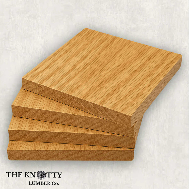 Red Oak Coaster Blanks (Set of 4)