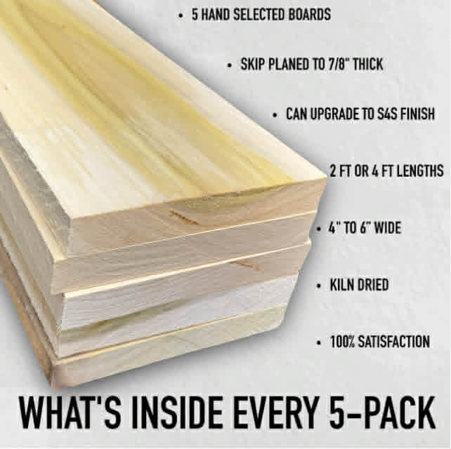 Poplar 4/4 - 5 Pack