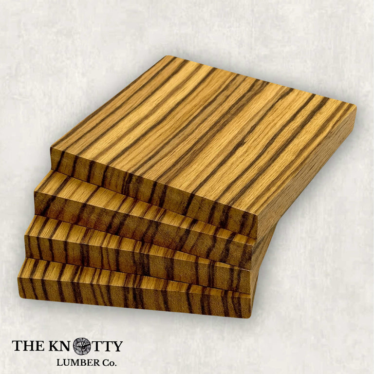 Zebrawood Coaster Blanks (Set of 4)
