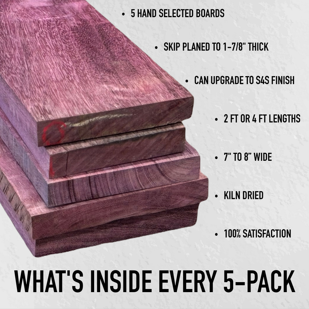 Purpleheart 8/4 - 5 Pack